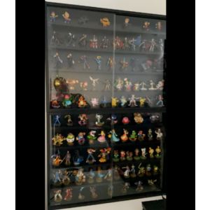 Display Wall Cabinet Glass Models Vitrine Collectors Storage Box Shelves Unit - Image 4