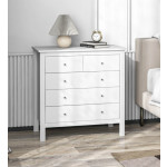 Shabby Chic Sideboard White Wooden Chest Drawers Bedroom Storage Cabinet Unit