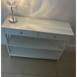 Narrow Console Table Large Modern Sideboard Hallway Slim Storage Shelf Side Draw - Image 3