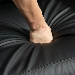 Grey Recliner Sofa Chair PU Leather Armchair Large Modern Executive Massage Foot Seat - Image 3