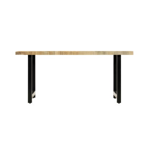 Rustic Dining Table Large 180cm Solid Wood Kitchen Vintage Industrial Metal Furniture - Image 3