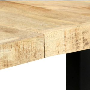 Rustic Dining Table Large 180cm Solid Wood Kitchen Vintage Industrial Metal Furniture - Image 4