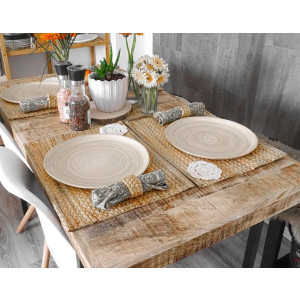 Rustic Dining Table Large 180cm Solid Wood Kitchen Vintage Industrial Metal Furniture - Image 2