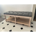 Large French Bench Vintage Shabby Chic Style End Bedroom Antique Window Seat