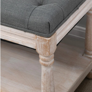 Large French Bench Vintage Shabby Chic Style End Bedroom Antique Window Seat - Image 4