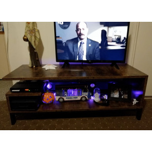 Industrial TV Stand Vintage Retro Furniture Rustic Metal Media Cabinet Room Unit - Image 3