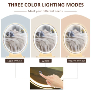 Modern Dressing Table Mirror Light Vanity Stool Set Large Drawers Chic Makeup - Image 5