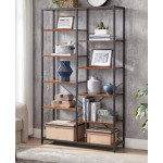 Industrial Shelving Unit Large Vintage Bookcase Rustic Storage Display Cabinet