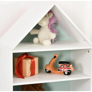 Retro Kids Bookcase Tall Storage Unit Children White Drawer Shelf Cabinet Rack - Image 5