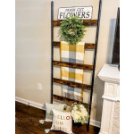 Industrial Ladder Shelf Vintage Retro Display Rack Hanging Blanket Furniture
