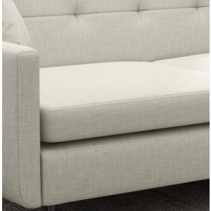 2 Seater Sofa Vintage Retro Settee Fabric Loveseat Couch Double Lounge Room Seat Beige - Image 4