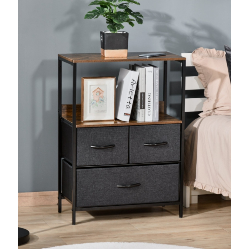 Rustic Metal Display Rack Industrial Side Cabinet Rustic Metal Display Small Vintage Storage ...