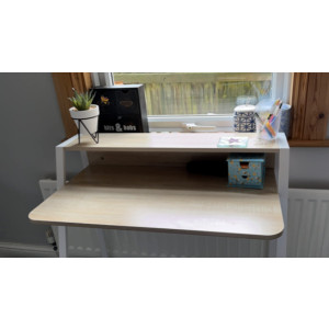 Modern Computer Desk Small Compact Workstation Metal Kids Office Writing Table - Image 3