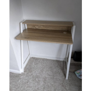 Modern Computer Desk Small Compact Workstation Metal Kids Office Writing Table - Image 4