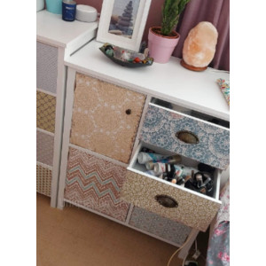 White Chest Drawers Shabby Chic Wooden Side Cabinet Vintage Retro Wood Sideboard - Image 4