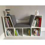 Modern Storage Bench Cushion Window Seat Kid Cube Bookcase Cabinet Display Shelf
