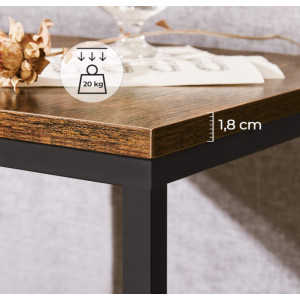 Rustic End Table Vintage Industrial Sofa Side Metal Square Coffee Plant Lamp Stand - Image 3