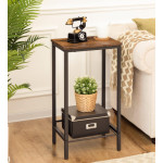 Tall Telephone Table Vintage Industrial Side End Stand Rustic Metal Shelf Unit