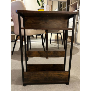 Narrow Side Table Small Rustic Slim Sofa End Vintage Industrial Storage Coffee Unit - Image 5
