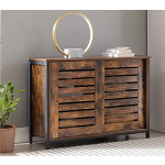 Industrial Storage Sideboard Rustic Kitchen Pantry Sliding Door Vintage Side Cabinet