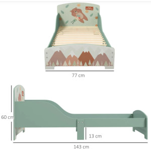 Kids Bed Frame Children Bedroom Furniture Wooden Toddlers Single Side Rails - Image 6