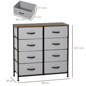 Industrial Chest Drawers Rustic Metal Sideboard Large Vintage Storage Cabinet - Image 5