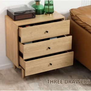 Scandinavian Chest Drawers Large Bedside Table Wooden Cabinet Storage Sideboard - Image 2