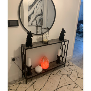 Narrow Console Table Industrial Hallway Furniture Vintage Slim Metal Side Shelf - Image 8