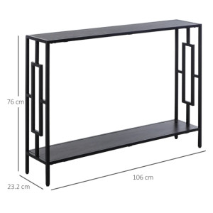 Narrow Console Table Industrial Hallway Furniture Vintage Slim Metal Side Shelf - Image 7