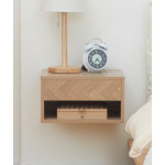 Floating Bedside Tables Set 2 Scandinavian Modern Wall Mounted Cabinet Drawer