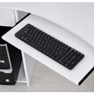 Corner Computer Desk Modern Kids Workstation White Storage Shelf Drawer Study PC Table - Image 3