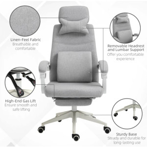 Modern Office Chair Ergonomic Computer Desk Executive Adjustable Swivel PC Work Seat - Image 4