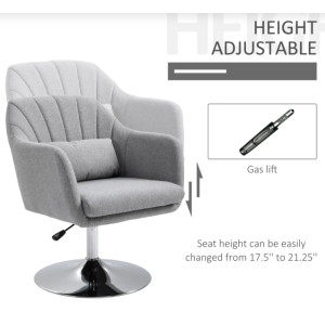 Modern Vanity Chair Dressing Table Stool Retro Swivel Office Accent Armchair Bar Seat - Image 3