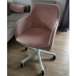 Pink Velvet Vanity Chair Swivel Tub Dressing Table Stool Massage Office Desk Armchair