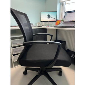 Office Computer Chair Adjustable Swivel Black Mesh Ergonomic Gaming PC Table - Image 5
