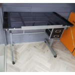 Adjustable Drawing Table Metal Storage Drafting Desk Compact Craft Artist Workspace
