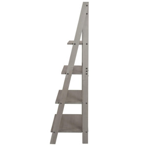 Rustic Ladder Bookcase Grey Vintage Industrial Style Display Storage Cabinet Shelf Unit - Image 5