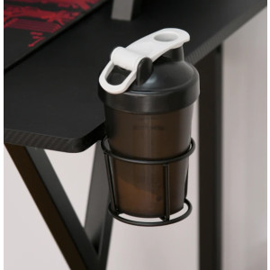 Racing Gaming Desk Black Metal Computer PC Laptop Workstation Writing Table Monitor Stand - Image 5