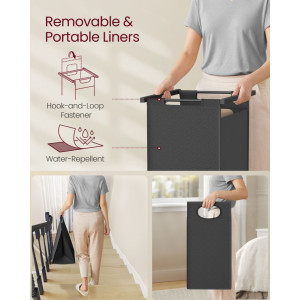 Laundry Storage Bin Rustic Metal Hamper Industrial Shelf Coat Rail Basket Bag - Image 4
