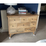Nordic Chest of Drawers Scandinavian Rustic Solid Wood Sideboard Large Vintage Unit