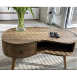 Nordic Coffee Table Mid Century Danish Storage Scandinavian Vintage Shelf Drawer