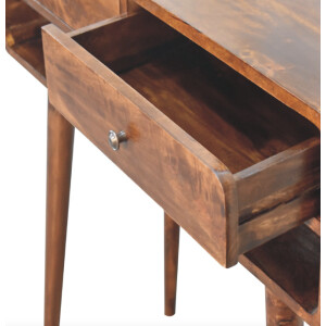 Mid Century Console Table Vintage Danish Hallway Sideboard Nordic Shelf Drawers - Image 3
