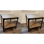 Rustic Side Tables Vintage Industrial Set 2 Plant Lamp Stand Metal Storage Unit