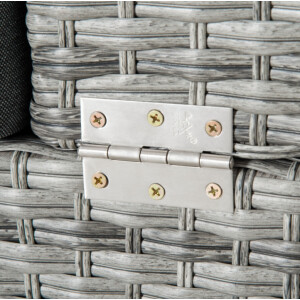 Grey Rattan Furniture Set Outdoor Patio Garden Sofa Day Bed Wicker Lounge Table - Image 7