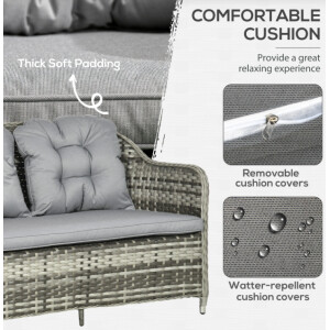 Garden Dining Set Wicker Woven Furniture Rattan Patio Sofa Chairs Lounge Table - Image 5