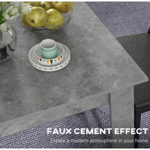 Small Dining Table Grey Square Breakfast Kitchen Space Saving Modern Dinner Room - Image 5