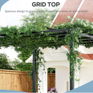 Large Garden Trellis Metal Pergola Climbing Plant Support Gazebo Structure Shade - Image 3