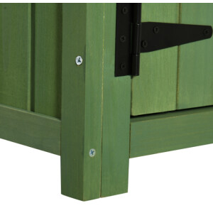 Tall Garden Shed Wooden Green Narrow Cabinet Tool Storage Box Slim Cupboard Shelter - Image 4