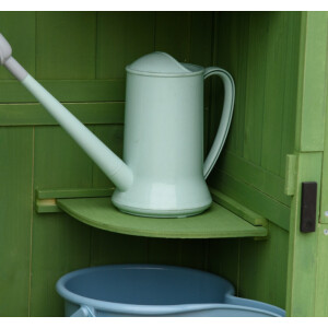 Tall Garden Shed Wooden Green Narrow Cabinet Tool Storage Box Slim Cupboard Shelter - Image 5