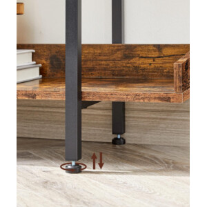 Large Industrial Bookcase Rustic Storage Unit Tall Vintage Retro Display Cabinet - Image 6